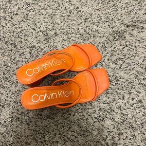 Calvin Klein Vibrant Orange Heels